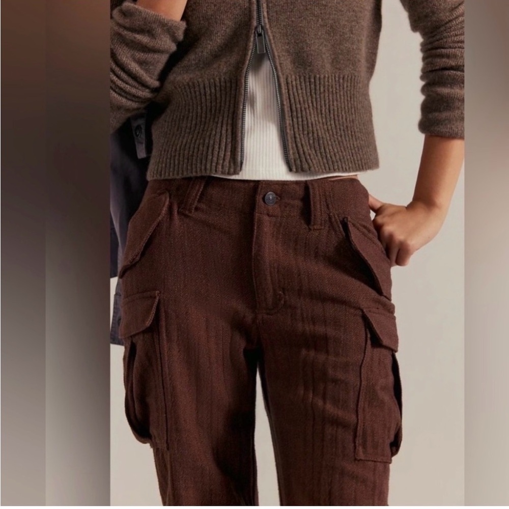 Free People We the Free Last Catch Check Pants. NWT. Brown combo. - Picture 5 of 6